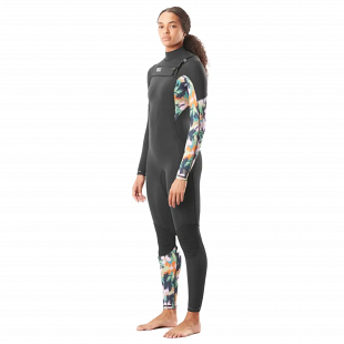 Combinaison femme PICTURE Equation 4/3 Front Zip Abstract Flower